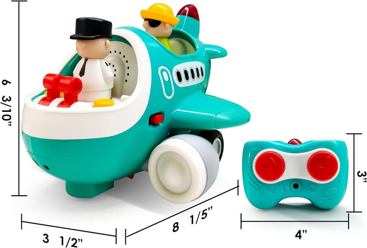 Baby Airplane Toys, Cool Remote Control Plane Toy for Toddlers 2-3, Infant Music RC Helicopter W/Light Sound, Easter Birthday Gift for 18 24 Month 2 3 4 Year Old Boy Girl Kids Children
