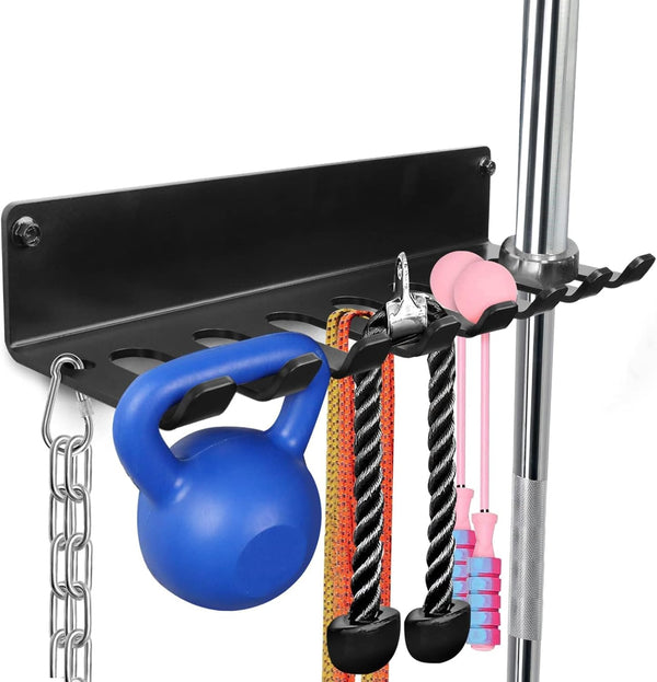 Gym Rack Organizer & Wall Mount Hooks