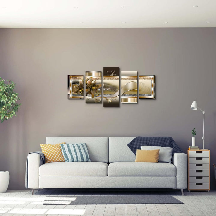 Yellow Orchid Canvas Wall Art 40x20