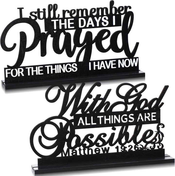 Blessed Faith Wooden Table Decor