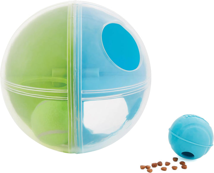 by Nina Ottosson Dog Brick Treat Puzzle Enrichment Toy, Level 2 Intermediate Game, Blue