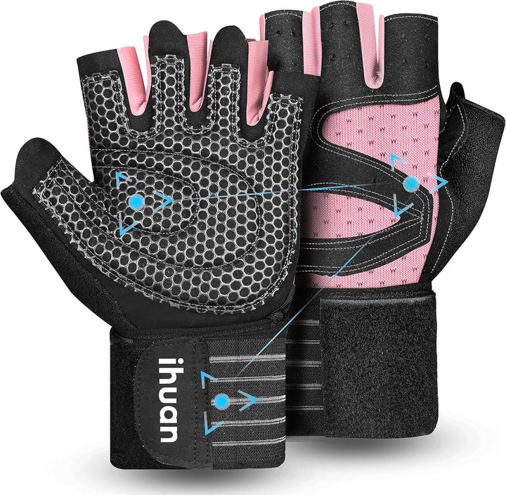 Ventilated Weightlifting Gloves with Wrist Wrap