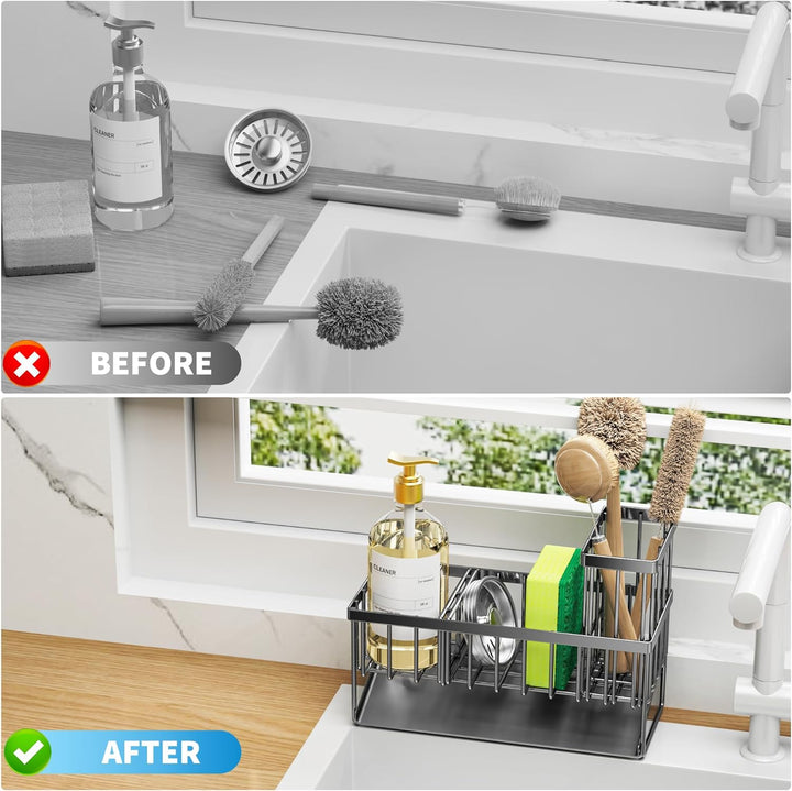 Rustproof Sink Caddy & Soap Dispenser